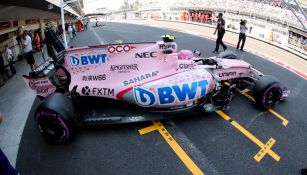 Checo, durante las prácticas del GP de México