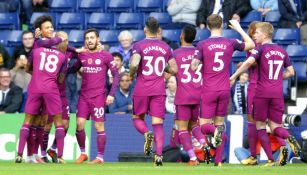 Manchester City celebra su victoria sobre West Bromwich