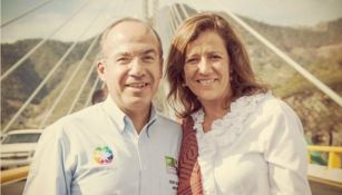 Felipe Calderón y Margarita Zavala en el puente Baluarte