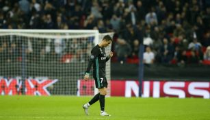 Cristiano Ronaldo se lamenta en un partido del Real Madrid