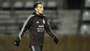 Andrés Guardado, durante un entrenamiento del Tri 