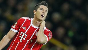 Lewandowski lamenta una acción con el Bayern Munich