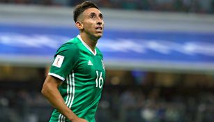 Héctor Herrera en un encuentro del Tri