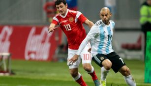 Mascherano disputa un amistoso contra Rusia 