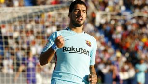 Luis Suárez celebra anotación contra Leganés