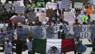 Un grupo de personas en una manifestación en México