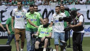 Neto, Follmann y Alan Ruschel, jugadores del Chape que sobrevivieron al accidente aereo