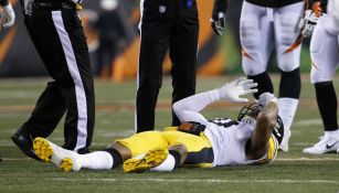 Ryan Shazier, después de lesionarse en el partido contra Cincinnati