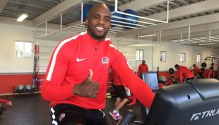 Mohamed Sissoko, en su primer entrenamiento con San Luis 