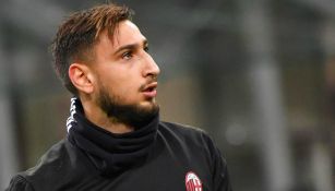 Donnarumma durante el encuentro de Milan vs Hellas Verona