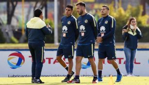 Aguilera, Corona y Henry Martin en su primer entrenamiento con el América 