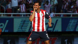 Oswaldo Alanís, durante un juego con Chivas