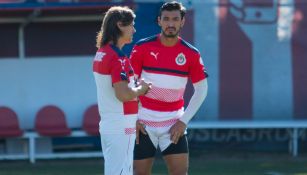 Alanís recibe indicaciones de Almeyda en Verde Valle 