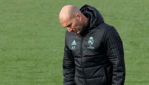  Zinedine Zidane, en un práctica del Real Madrid en Valdebebas