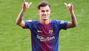 Coutinho, durante su presentación con Barcelona