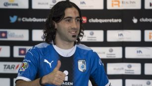 Matías Britos, en su presentación con Querétaro