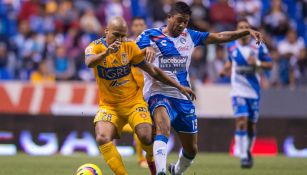 Luis Rodríguez en el partido contra el Puebla 