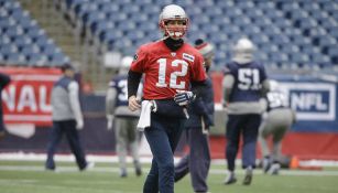 Brady, durante un entrenamiento de Patriots 