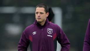 Chicharito Hernández en entrenamiento con el West Ham