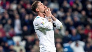 Ramos se lamenta en el partido contra Leganés