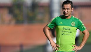 Cubo Torres en un entrenamiento con el Tri