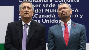 Vergara e Higuera, en la presentación de la sede mundialista