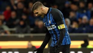 Mauro Icardi lanza un grito en un juego del Inter de Milán