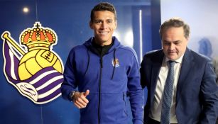 Moreno en su presentación con la Real Sociedad 