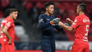 Alfredo Talavera en el partido contra Santos