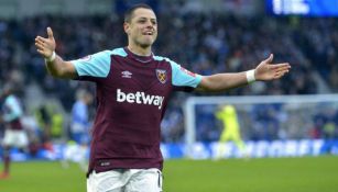 Javier Hernández, durante un partido con el West Ham