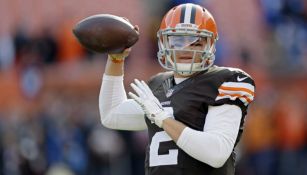 Johnny Manziel, durante un juego con los Browns