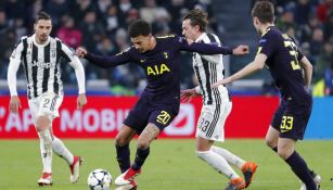 Bernardeschi y Dele durante el partido Juventus vs Tottenham