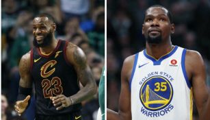 LeBron James y Kevin Durant, en juegos de la NBA con sus equipos