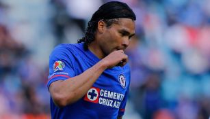 Peña, durante un partido del Cruz Azul