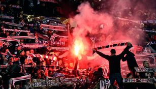 Aficionados del PSG, durante el duelo contra el Marsella