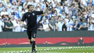 Iker Casillas durante un partido con Porto