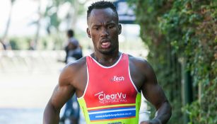 Mhlengi Gwala, durante entrenamiento 