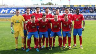 Once del Real Murcia antes de un juego