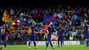 Barcelona festeja triunfo con su afición