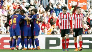 Barcelona celebra la notación de Athletic de Bilbao