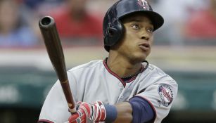 Jorge Polanco durante un partido con Minnesota Twins