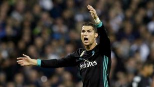 Cristiano Ronaldo grita durante un juego del Real Madrid