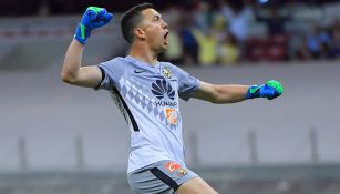 Marchesín celebra un gol de las Águilas