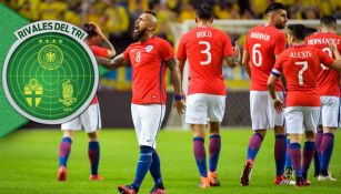 Vidal festeja su gol frente a la selección de Suecia