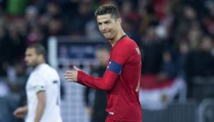 Cristiano Ronaldo, en el juego entre Portugal y Egipto