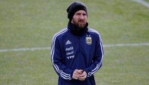 Lionel Messi, durante entrenamiento de Argentina 