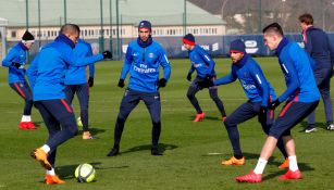 PSG, durante un entrenamiento