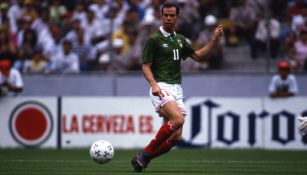 Zague durante un partido con la Selección Mexicana