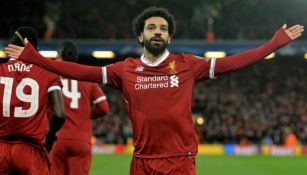 Salah festeja gol contra el Chelsea