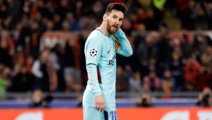 Lionel Messi durante el partido contra Roma